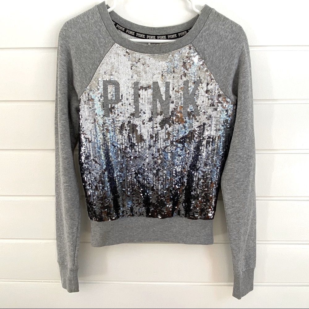Victoria’s Secret PINK Ombré Bling Sweatshirt XS
